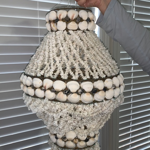 Custom Handmade SeaShell / Opal Chandelier - Picture 3 of 13